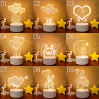 3D LED Lamp Creative 3D LED Night Lights Novelty Illusion Night Lamp 3D Illusion Table Lamp for Home Decorative Light