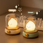 Retro Small Night Lamp Bedroom Mini Desktop LED Cute Night Lamp Creative USB Rechargeable Portable Cartoon Table Lamp for Coffee Bar Hotel Bedroom Home Decor