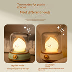 Retro Small Night Lamp Bedroom Mini Desktop LED Cute Night Lamp Creative USB Rechargeable Portable Cartoon Table Lamp for Coffee Bar Hotel Bedroom Home Decor