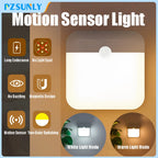 LED Motion Sensor Light Wireless LED Night Light Type C Rechargeable Night Light Cabinet Wardrobe Lamp Staircase for Kitchen LED